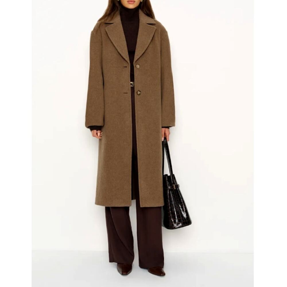 Reformation Wyatt Coat Cocoa Women's Size S